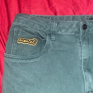 Monet Skateboards Drawstring Wide Leg Jeans Size 36